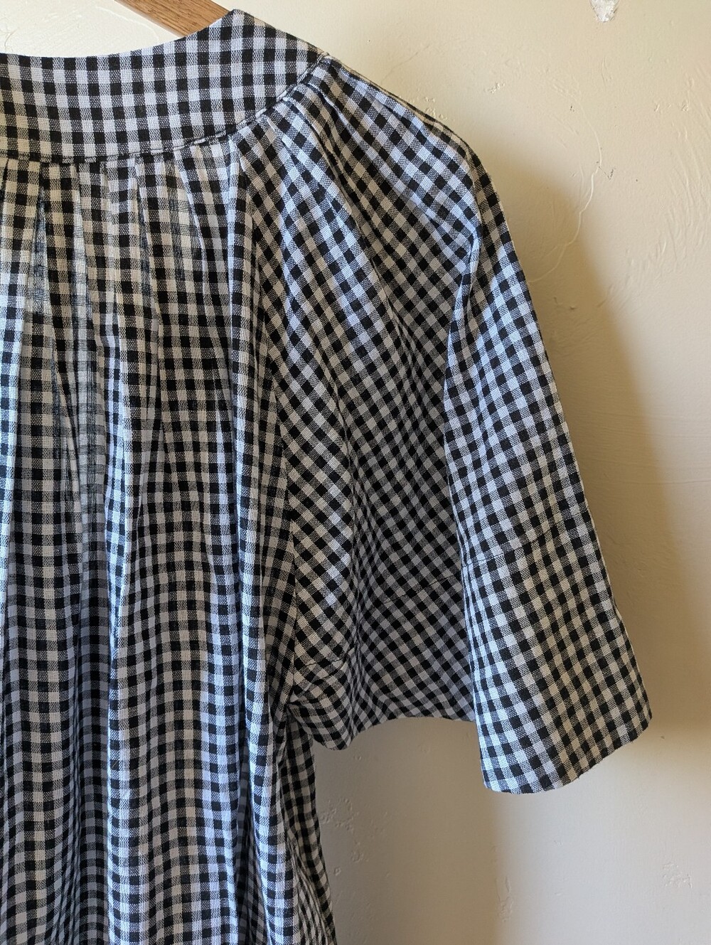 Tuckernuck Pomander Place Black Gingham Finley Flutter Sleeve Dress Small - Picture 6 of 10